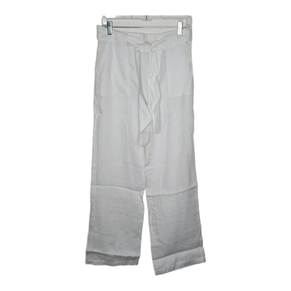 CASLON white belted linen pants - Picture 3 of 14